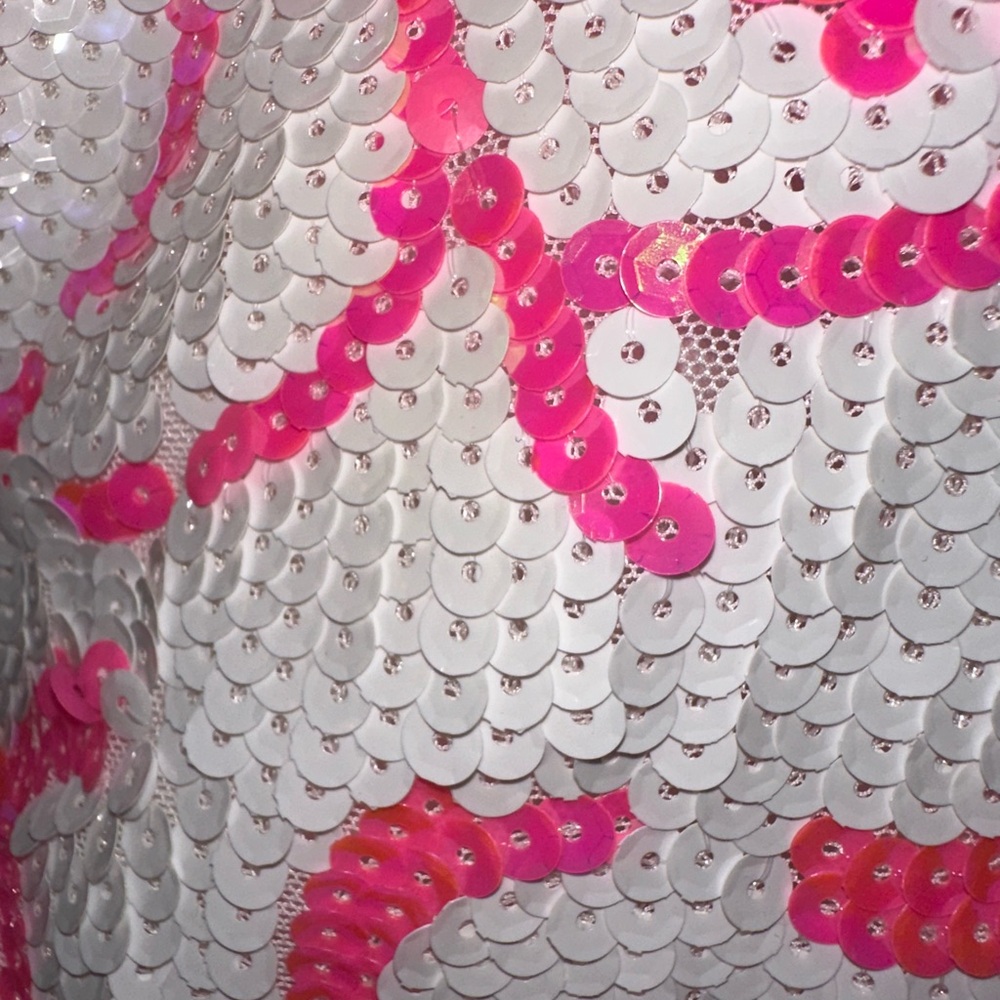 Jovani Pink and White Floral Mini Dress - Picture 7 of 8